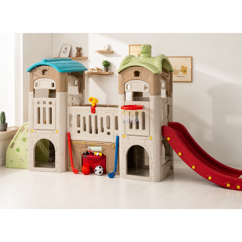 Children's Palace Playset with Slide and Climbing...