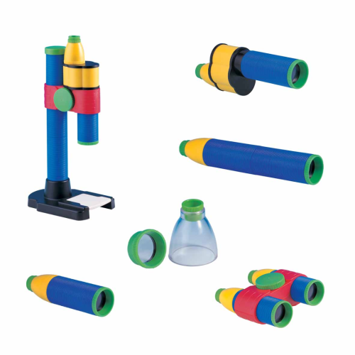 Educational microscope for children with exploration and skill development tools