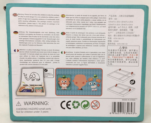 لعبة لوح ملامح الوجة المغناطيسي