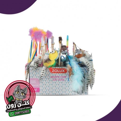 سنارة لعب للقطط اشكال متنوعه