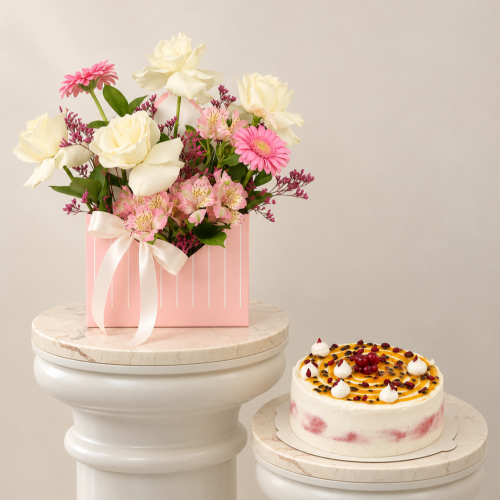 Passion Fruit Cake from Tawa | Gerbera Pink Box