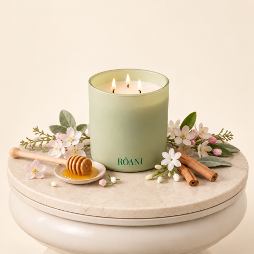 Sandalwood, Cocoa, Jasmine Candle | Sola