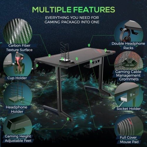 Eureka I47 polygon Leg Gaming Desk