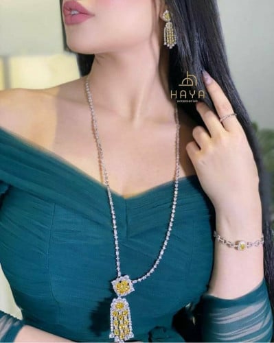 طقم مطلي (سلسال + حلق)