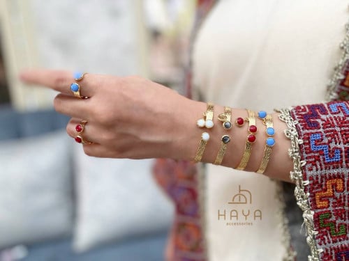 طقم (اسوارة + خاتم) مطليين ومرنين