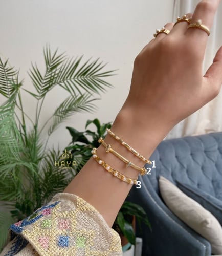 طقم (اسوارة + خاتم) مطليين ومرنين