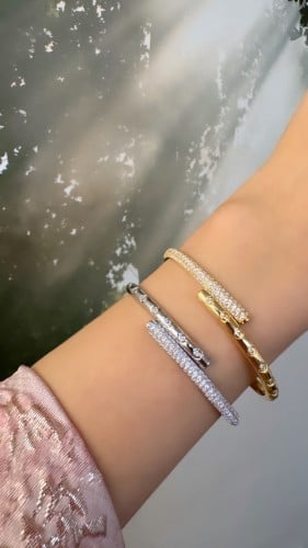 طقم أسورة وخاتم مطلية