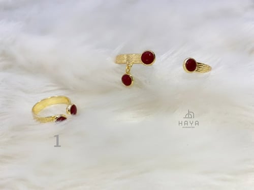 طقم (اسوارة + خاتم) مطليين ومرنين