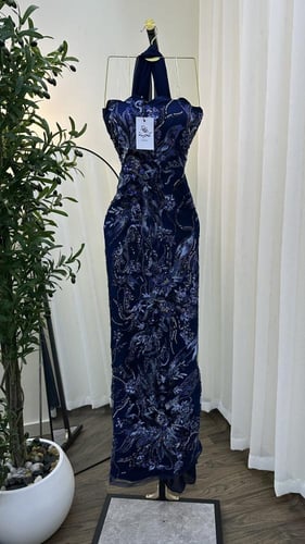 فستان سهرة كحلي تب