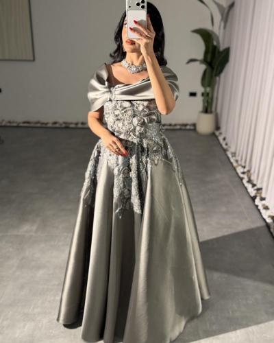 Evening dress with embroidery