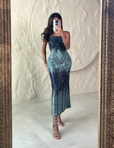 فستان سهرة قطعتين