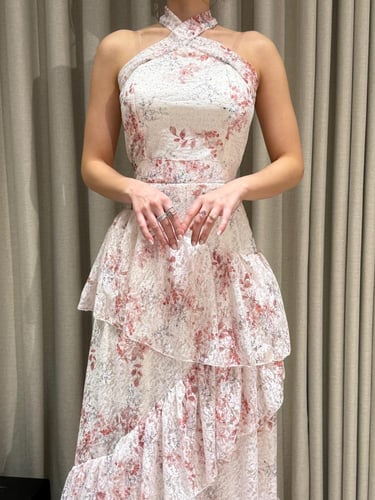 فستان ناعم مشجر