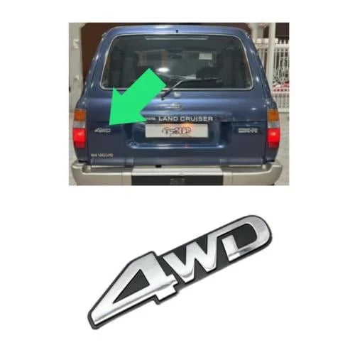 علامة 4WD لاندكروز 90 - 97 فضي كوبي