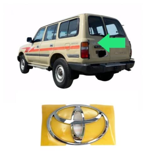 علامة تويوتا خلفية لاندكروزر 90-97 فضي اصلي