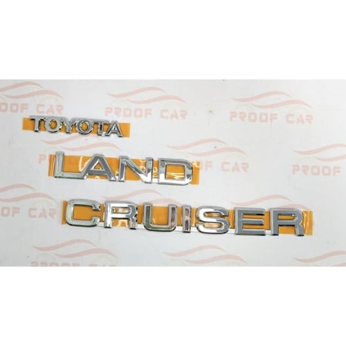 كتابة تويوتا لاندكروزر خلفية موديل 98 - 2002 ذهبي...