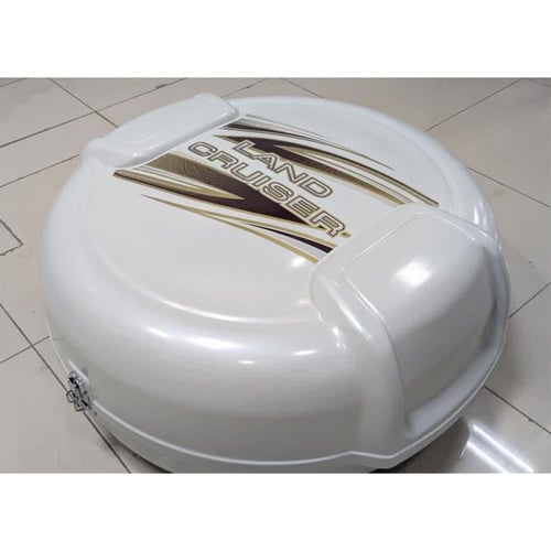 غطاء اسبير لاندكروزر 98 - 2007 ابيض لولي