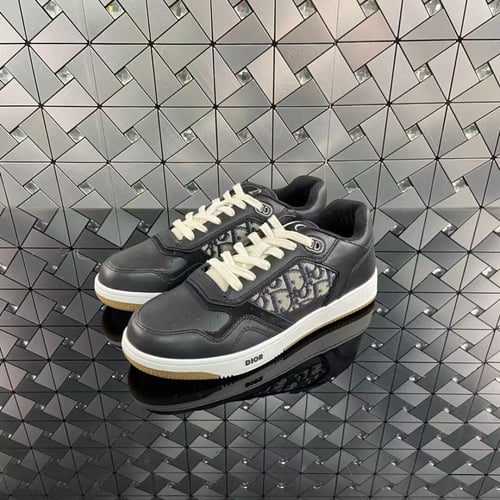 B27 LOW-TOP SNEAKER Black Smooth Calfskin With Bei...
