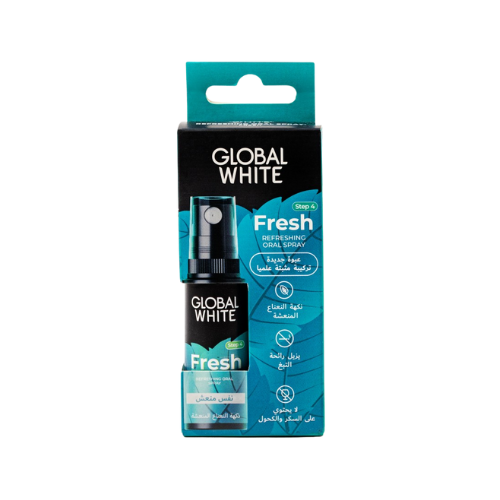 بخاخ الفم بطعم النعناع المنعش من جلوبال وايت- 15مل