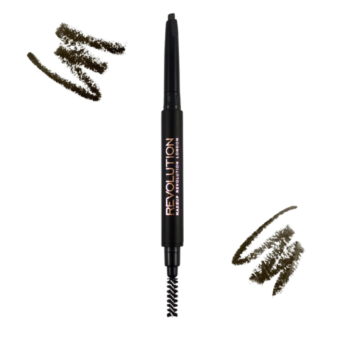 قلم الحواجب الثنائي من ريفلوشن - بني غامق