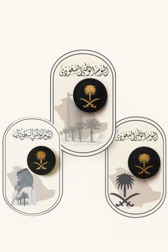 توزيعات اليوم الوطني -حامل جوال بشعار سيفين ونخله...