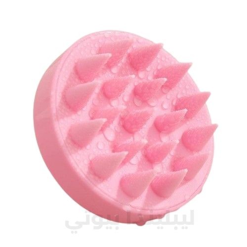 فرشاة من السيليكون لتدليك فروة الراس - قطعة لون عش...