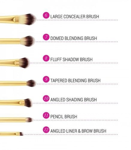 مجموعة فرش ستادد كوتشور البيضاء من بي اتش كوزمتكس-...