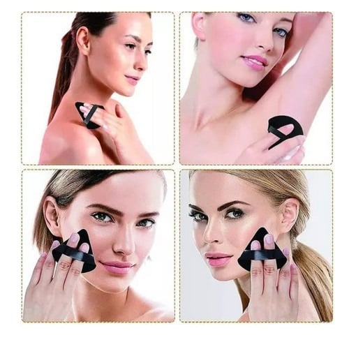 طقم اسفنجات قلوب مخملية ناعمة- قطعتين