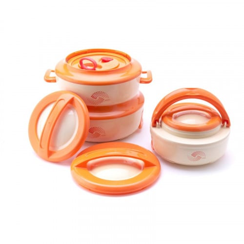 طقم حافظات طعام MILTON VENTURE بيج بإطار برتقالي