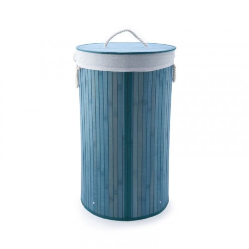 سلة غسيل أزرق