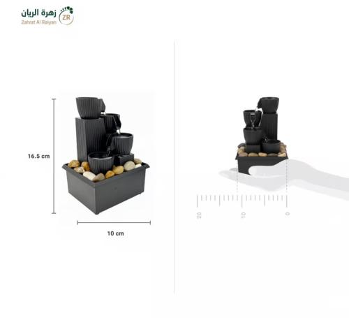 Office plastic fountain with four-tiered lighting...
