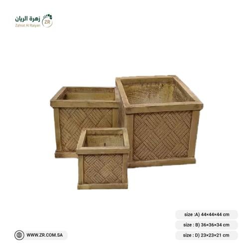 أحواض زراعية مصنوعة من الفايبر (3 مقاسات)