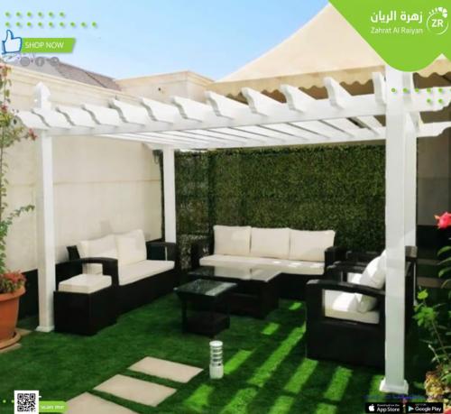 PVC pergola white color 3 meters x 4 meters