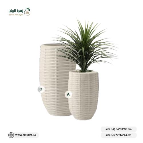 أحواض زراعية مصنوعة من الفايبر (3 مقاسات)