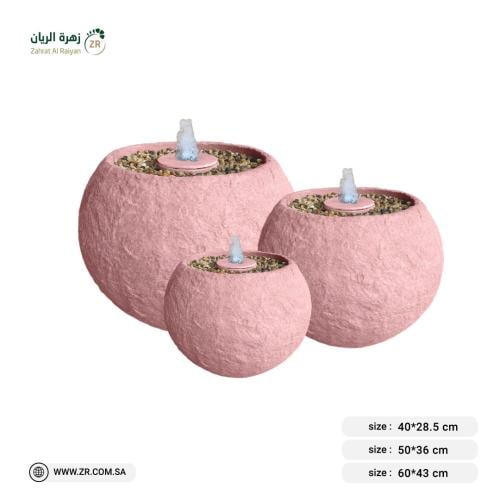 نافورة كروية مودرن لون روز مقاسات