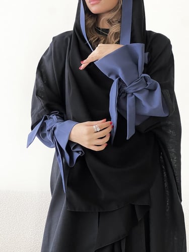 #36 عباية قماش لنن هندي قصة فرااشة