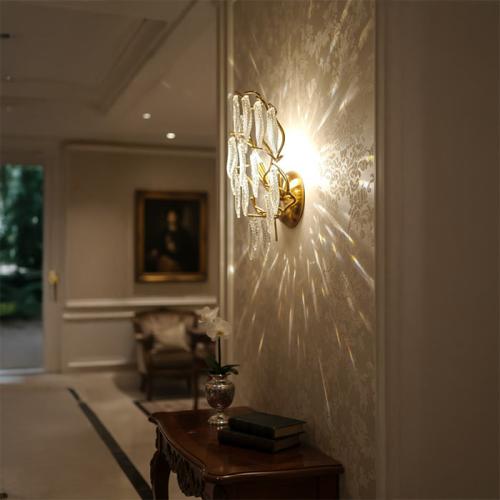 جداري سيريب تريس كريستال ذهبي 45 سم 6006 - 3xG9