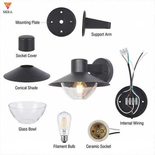 ابليك خارجي مودرن سيمبل اسود SJ19103