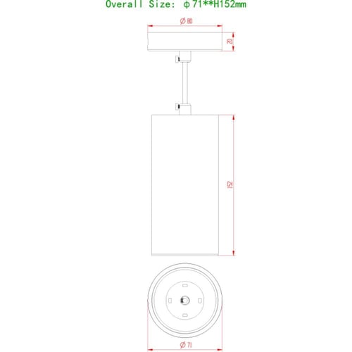 علاقي تيوب المنيوم GU10 متحرك 7115-AB-S