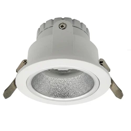 7cm Recessed Aluminum Spot Light Frame White Silver Reflector - 349R