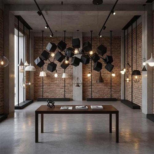 ثريا كيوب سيراميك اسود مستطيل 7215