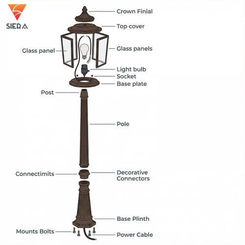 عامود مفرد خارجي هانق حجري مائي 2.28 SG6401 متر