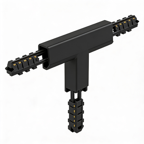 Recessed Curvy Magnetic Track T Connector 0168MECN