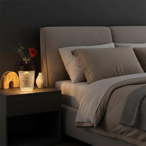 أباجورة فيولا ذهبي كريستال شحن 2.5 وات T007