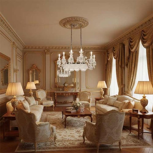 ثريا بكارات مستطيل كريستال كلاسيك 9031