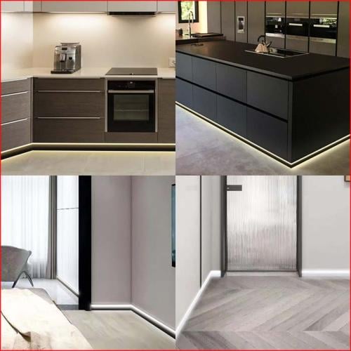 بروفايل المنيوم سكلو نعلة مخفية 6.5سم 6516