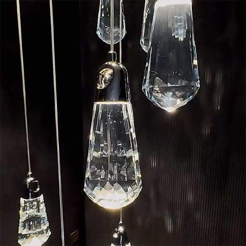 ثريا كارات 13حبة كريستال كروم ليد ورملايت 60 سم TF...