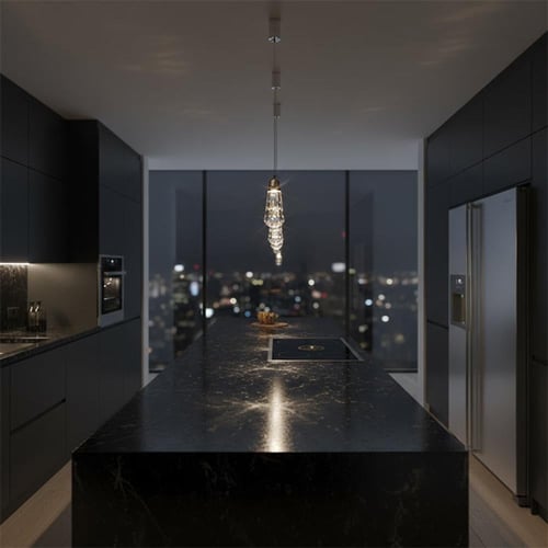 علاقي كارات مفرد كريستال كروم ليد ورملايت 10 سمTF7...