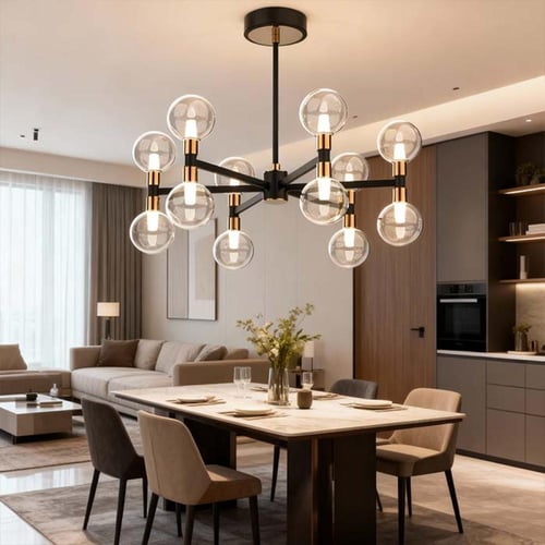 ثريا دائري ستيلير أسود وذهبي MD21001011