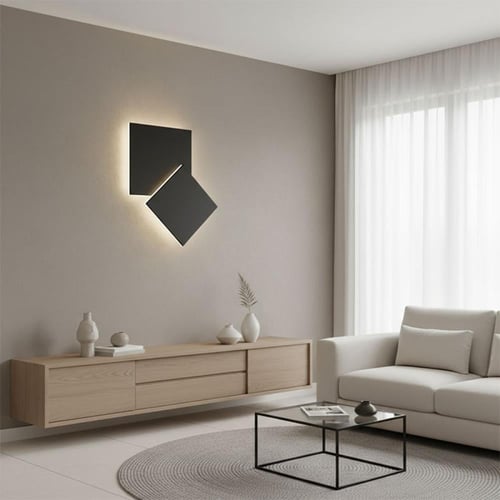 ابليك مودرن 12وات اسود ورملايت كري B2340-