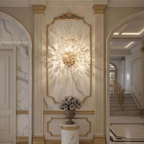 جداري سيريب مورال كريستال ذهبي 8808